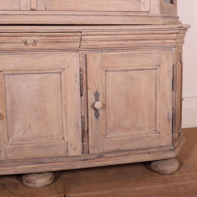 18th Century Dutch Bleached Oak Display Cabinet For Sale - Image 4 of 9