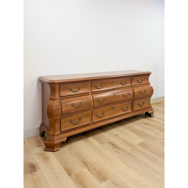 Century Furniture Century Furniture Provincial Curvy 9-Drawer Dresser Vintage Classical Bedroom For Sale - Image 4 of 15