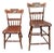 Vintage Amish Hand-Painted Folk Art Wooden Chairs – Set of 2, Country Style For Sale