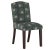 Camel Back Dining Chair in Tiger Bamboo Ink Oga For Sale In Chicago - Image 6 of 7