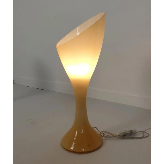 Vistosi Murano 1980 Mid Century Murano Glass Lamps by Vistosi - A Pair For Sale - Image 4 of 13