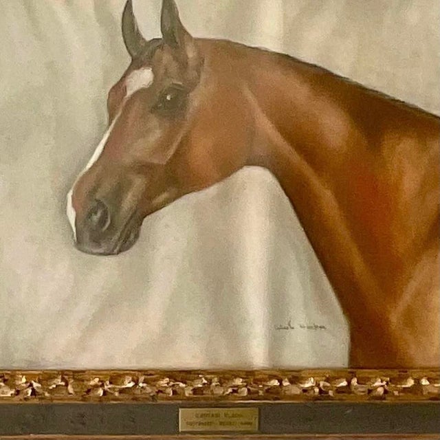Mid 20th Century Vintage Realist Original Oil on Paper Painting “Captain Flash” Signed For Sale - Image 5 of 13
