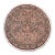 Boho Chic 1990's Floral Pak-Persian Brown/Beige Wool Round Rug - 6'2'' X 6'6'' For Sale