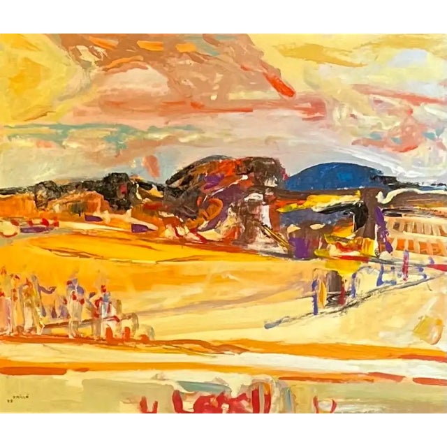Jean Krille, Landscape 119, Oil on Wood, 1988 For Sale - Image 10 of 10