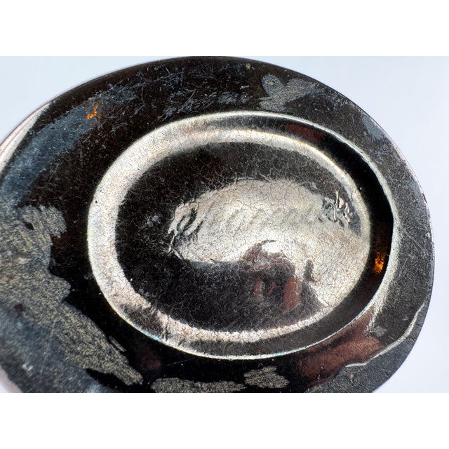 Vintage Ceramidi French Sculptural Ceramic Vase With Yellow Interior For Sale - Image 14 of 16