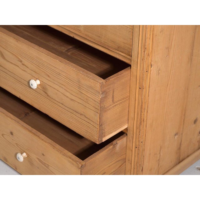 Brown Antique Pine Chest of Drawers For Sale - Image 8 of 12