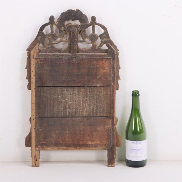 A French Louis XVI Style Carved and Giltwood Mirror, C 1810. For Sale - Image 4 of 6