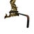 Antique Brass Fireplace 6015 Andirons, 1890s, Set of 2, in Good conditions. Designed 1890 to 1919