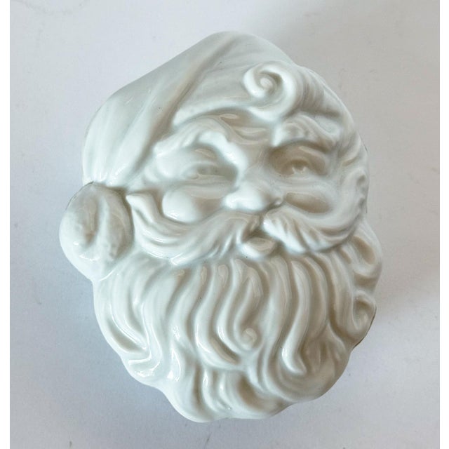 Vintage Porcelain Nesting Santa Boxes, Set of 2 For Sale - Image 4 of 7