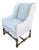 18th C Style Dennis & Leen Wingback Arm Chair W Nancy Corzine Upholstery - 1 of 2 For Sale