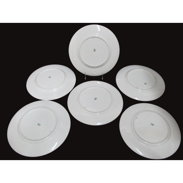 19th Century Traditional Coalport England Ad 1750 Bright Colorful Floral 10 3/4" Dinner Plate - Set of 6 For Sale In Portland, OR - Image 6 of 6