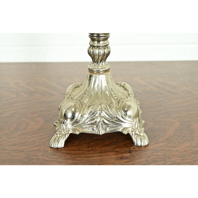 Tiffany & Co. Style Antique Victorian Silverplate Three-Light Candelabra For Sale - Image 11 of 14