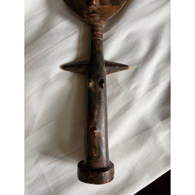 Vintage African Akan-Style Carved Wood Fertility Figure For Sale - Image 10 of 12