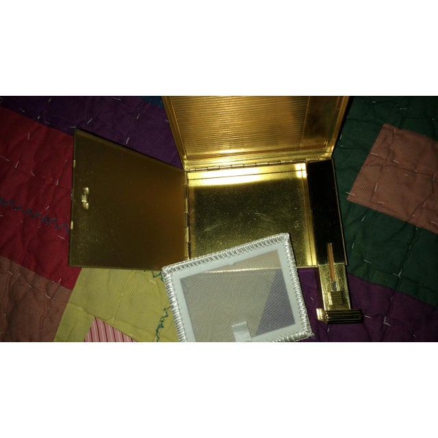 Vintage Volupte Brass Powder Compact and Lipstick Holder For Sale - Image 10 of 11
