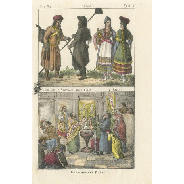 Blue Russian Hatter and Chimney Sweep, 1842, Paper For Sale - Image 8 of 8