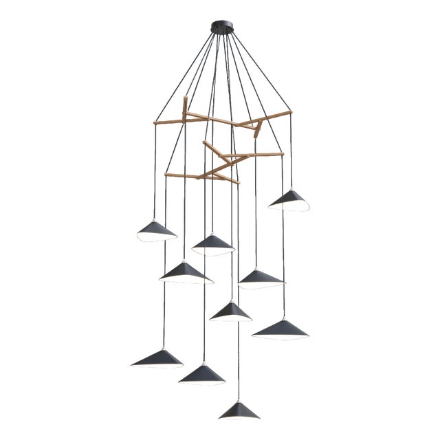 Emily V10 Group in Semi Matte Paint Pendant from Moss Objects For Sale