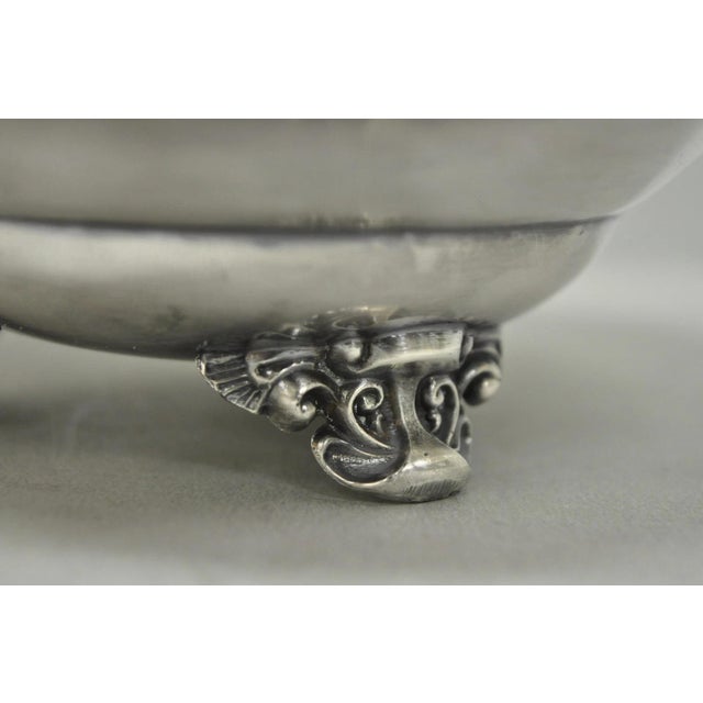 Silver Vintage Poole "Old English" 5005 Silver Plated Small Footed Nut Dish Bowl For Sale - Image 8 of 11