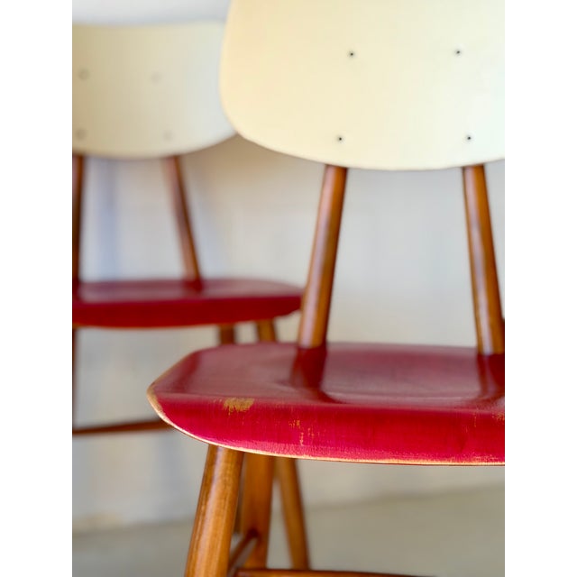 Wood Bistro Chairs from Ton, 1960, Set of 4 For Sale - Image 7 of 18