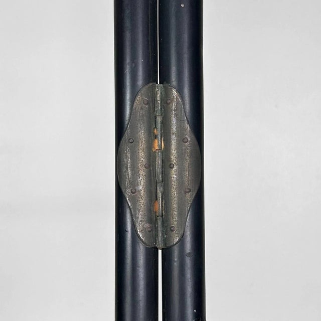 Black Folding Kimono Stand in Black Lacquered Wood, 1920s For Sale - Image 8 of 12