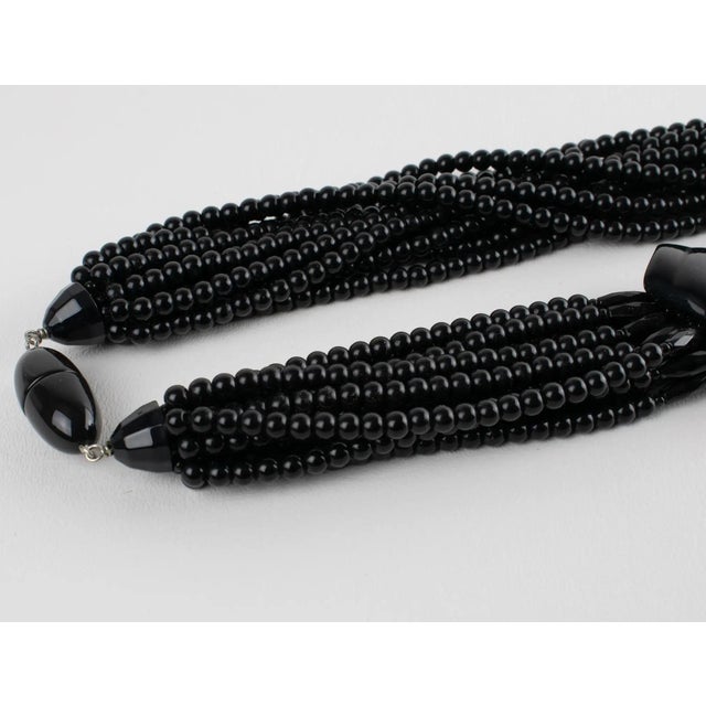 Plastic Angela Caputi Licorice Resin Multi-Strand Necklace For Sale - Image 7 of 10