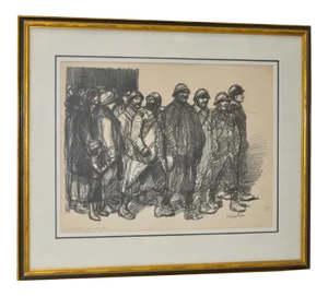 Theophile Alexandre Steinlen "A bientôt pour bon!" Lithograph c.1915