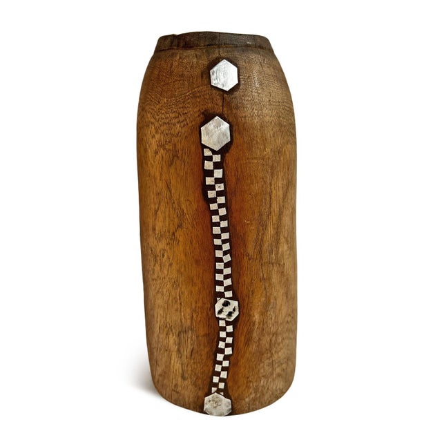 Authentic old vintage wood Tutsi milk pot. Simple shape carved with thin walls. Used to collect milk and store food as...