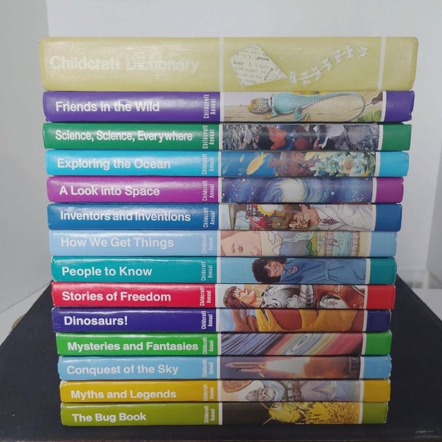 World Book Publishers The Childcraft Annuals Hardcover Books Include such Topics as: 1981 The Bug Book 1984 Great Myths...
