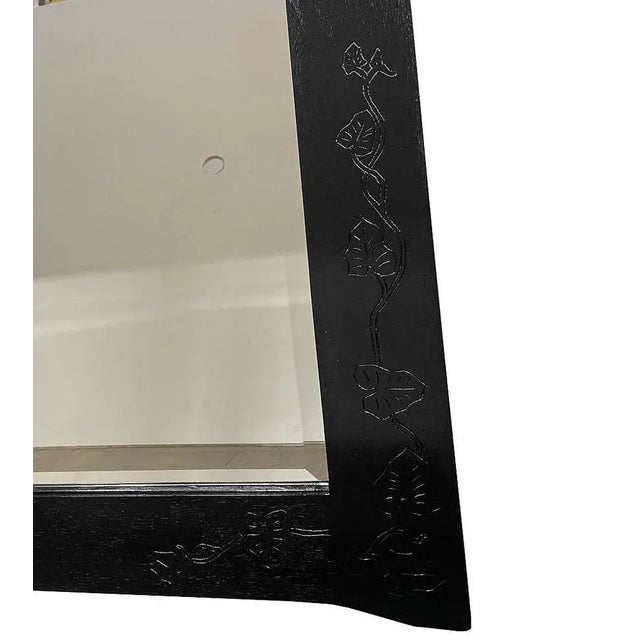 Original Art Nouveau Black Mirror, 1910s For Sale - Image 3 of 4