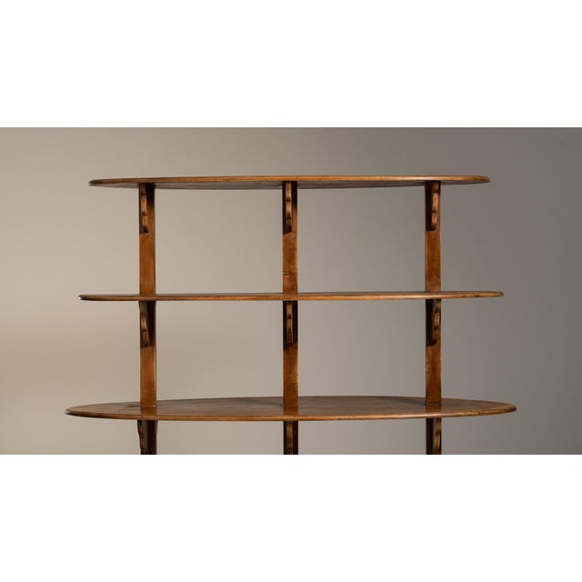 20th Century France Rich Walnut Brown Carved Walnut Five-Tier Dessert Stand For Sale - Image 9 of 10