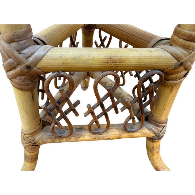 Rattan Floor Lamp in the style of Louis Sognot, France, 1950s For Sale - Image 10 of 15