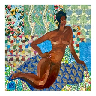 In the Garden of Love Original Collage by Adria Becker For Sale
