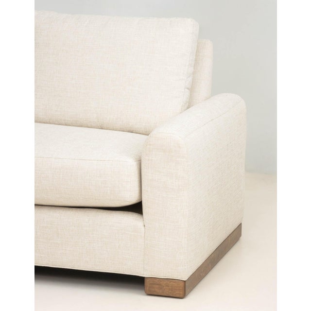 Late 20th Century Vanguard White Upholstered Three-Seat Sofa For Sale - Image 5 of 8