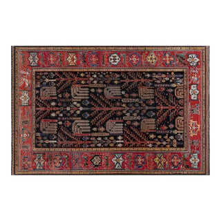 Authentic Persian Bakhtiari Red Handmade Wool Rug For Sale