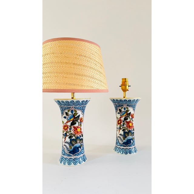 Blue Antique Table Lamp from Royal Tichelaar Makkum, 1930, Set of 2 For Sale - Image 8 of 8