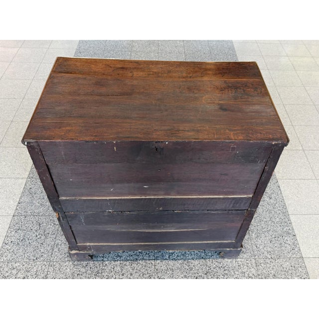 Antique William & Mary English Black Oak Chest of Drawers For Sale - Image 10 of 18