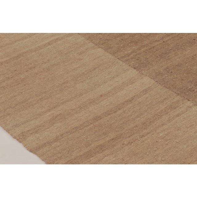 Brown Oversized Vintage Persian Mazandaran Kilim Runner in Brown Stripes - Rug & Kilim For Sale - Image 8 of 10