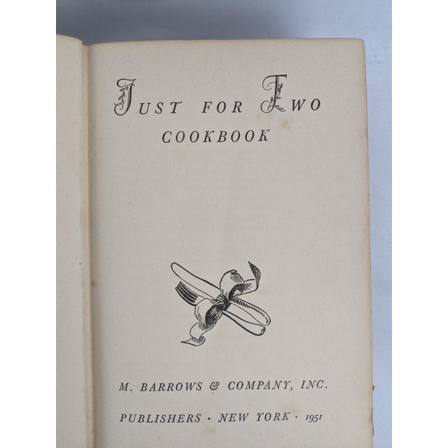 Early 20th Century Antique & Vintage American Cookbooks, Lowney's 1912 and Just for Two 1951, Pair For Sale - Image 5 of 12