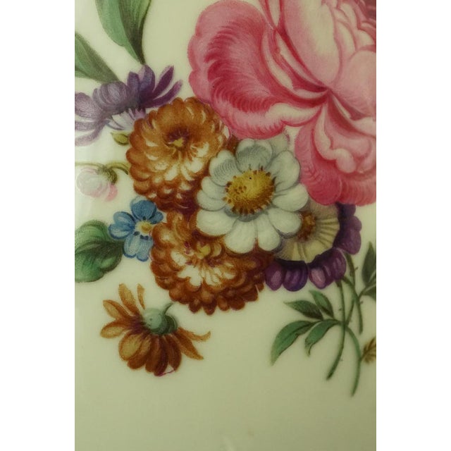 20th Century Antique Porcelain Vase with Floral Decoration from the Fürstenberg Factory, Germany, 1920s For Sale - Image 18 of 18