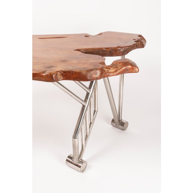 Vintage Desk in Wood and Metal, Europe, 1980s For Sale - Image 13 of 14