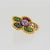 Metal Richard Kerr Multicolor Crystal Flower Clip Earrings For Sale - Image 7 of 7