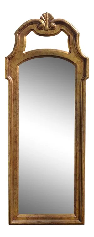 51"h Vintage French Provincial Gold Wall Mantle Mirror by Carolina Mirror Co.