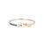 Early 21st Century Ladies 14k Yellow Gold 1.27ctw Diamonds & Turquoise Hinged Bangle Bracelet For Sale - Image 5 of 8