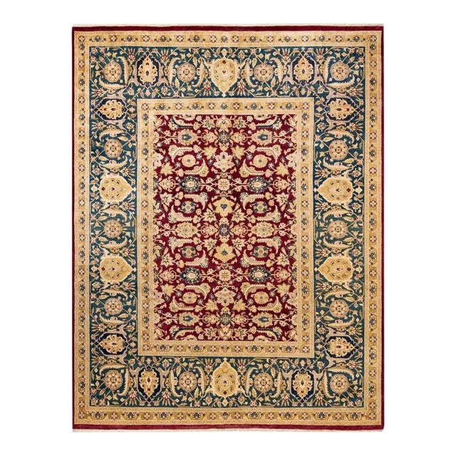 Mogul, One-of-a-Kind Hand-Knotted Area Rug in Red, 8' 2" x 10' 6" For Sale