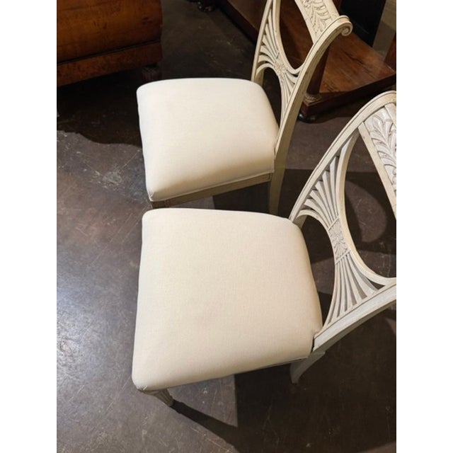 Wood Pair of Early 20th C. Swedish Painted Side Chairs For Sale - Image 7 of 8