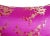 Bright fuchsia satin cherry blossom embroidered pillow. Down insert with zipper enclosure.