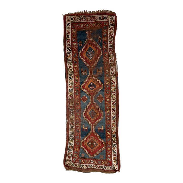 Nomadic Camel Antique Runner Rug 3.2 x 8.9 | Chairish