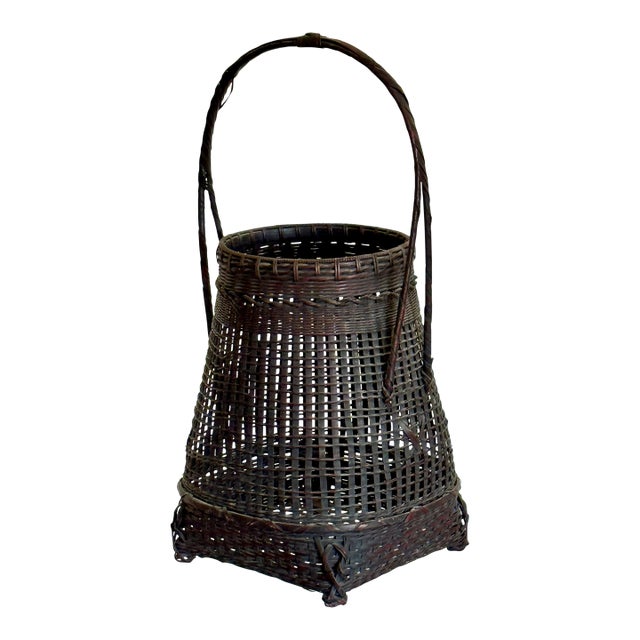 20th Century Japanese Ikebana Basket For Sale