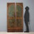A pair of painted fir panels, made from antique wardrobe doors. The upper arched panels depict a genre scene depicting...
