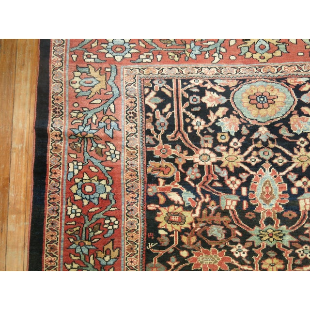 Early 20th Century Antique Persian Sultanabad Mahal Gallery Size Carpet For Sale - Image 5 of 6