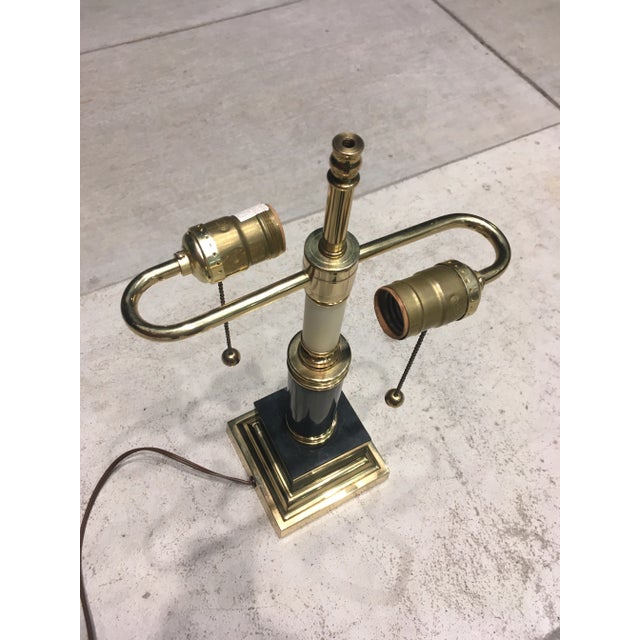 Postmodern Black Marble & Brass Desk Lamp For Sale - Image 9 of 13